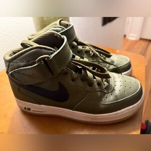 Nike Olive and Black High-Top Sneakers